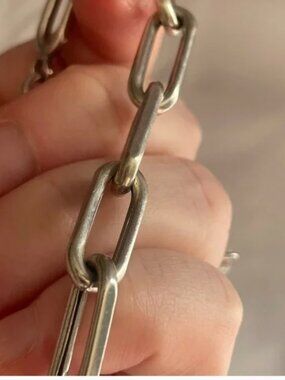 Sterling Silver 925 Link Chain Bracelet Made In Turkey